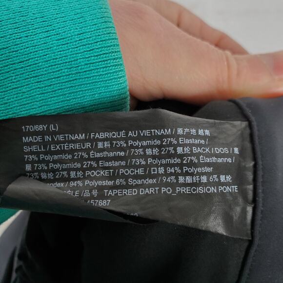 Theory Womens Tapered Dart Ponte Pant Sz L Black Pull On Cropped Pockets Stretch - Picture 12 of 16